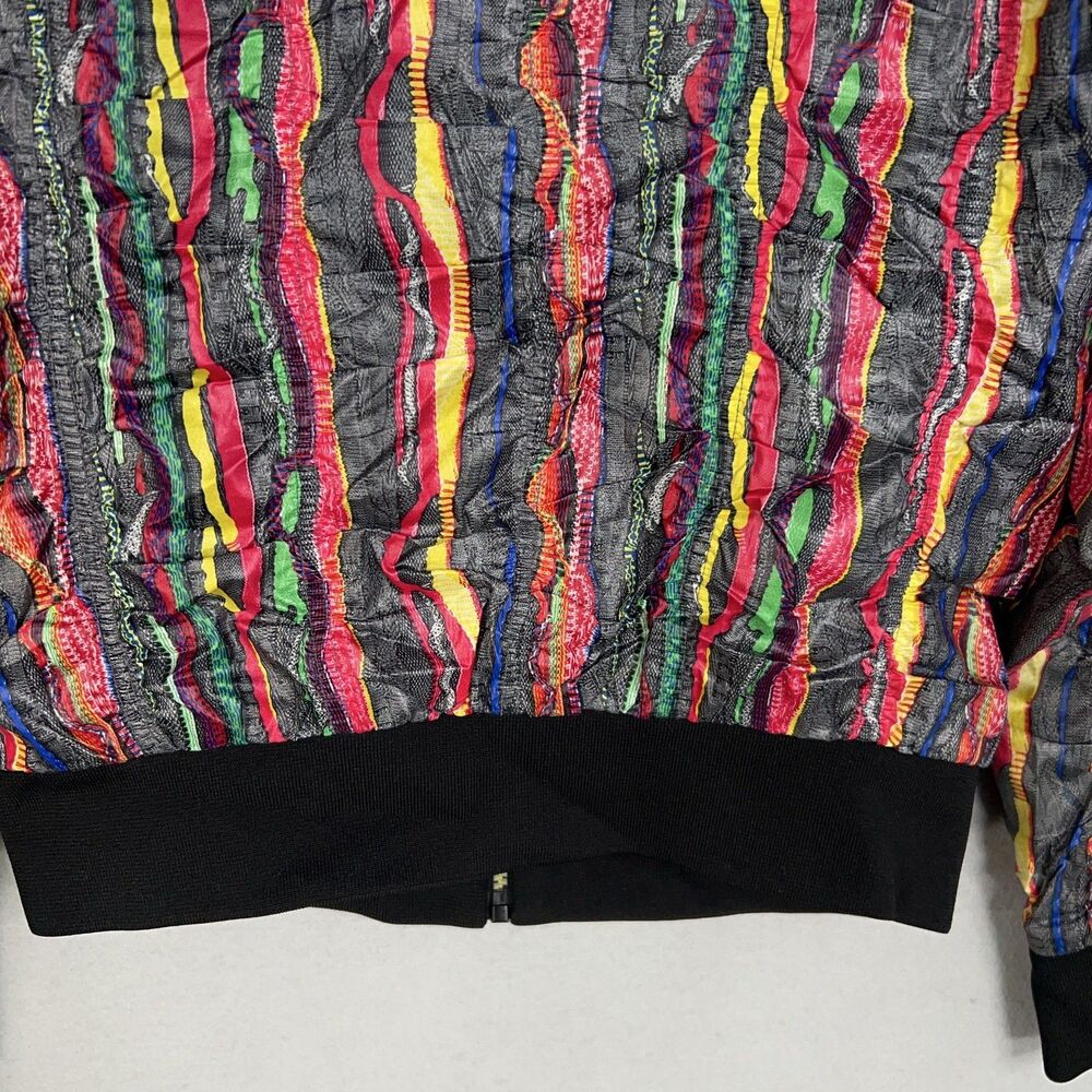 Coogi Jacket Womens Medium Bomber 3D Knit AOP Street Urban 90s Y2K Hip Hop - Picture 13 of 16